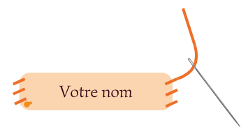 Schéma de couture d’une étiquette