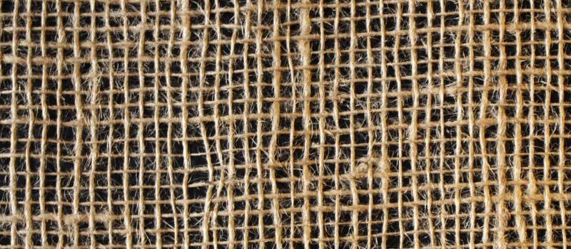 Gros plan sur une toile de jute